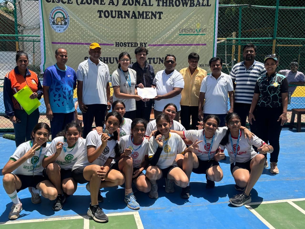 Silver Glory for AVM, BE Under-14 Throwball Team