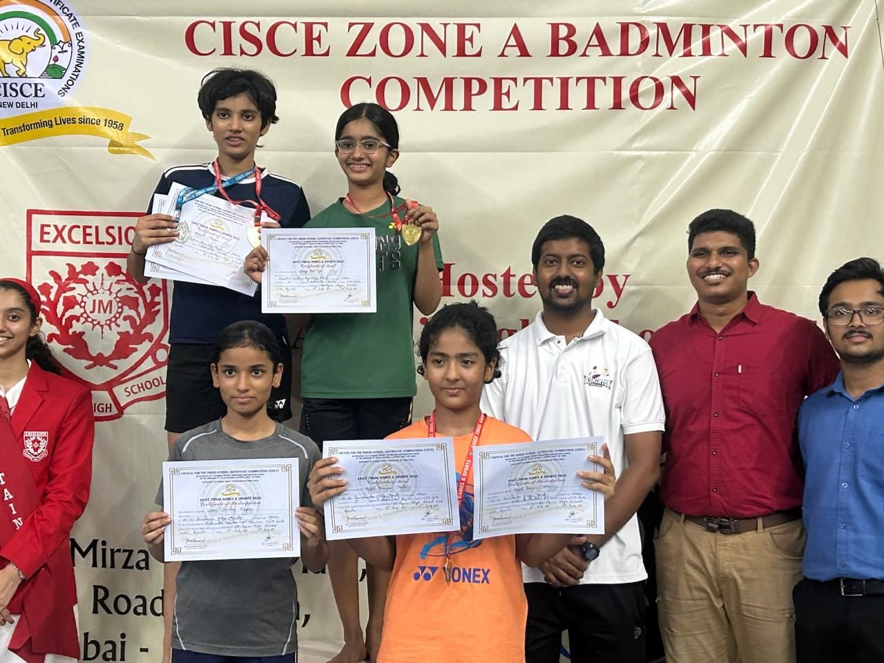 Excellent Performance at the CISCE Zonal Badminton Tournament