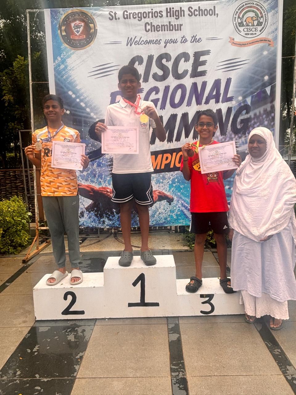 Double Gold for Ahaan at the CISCE Regional Swimming Competition