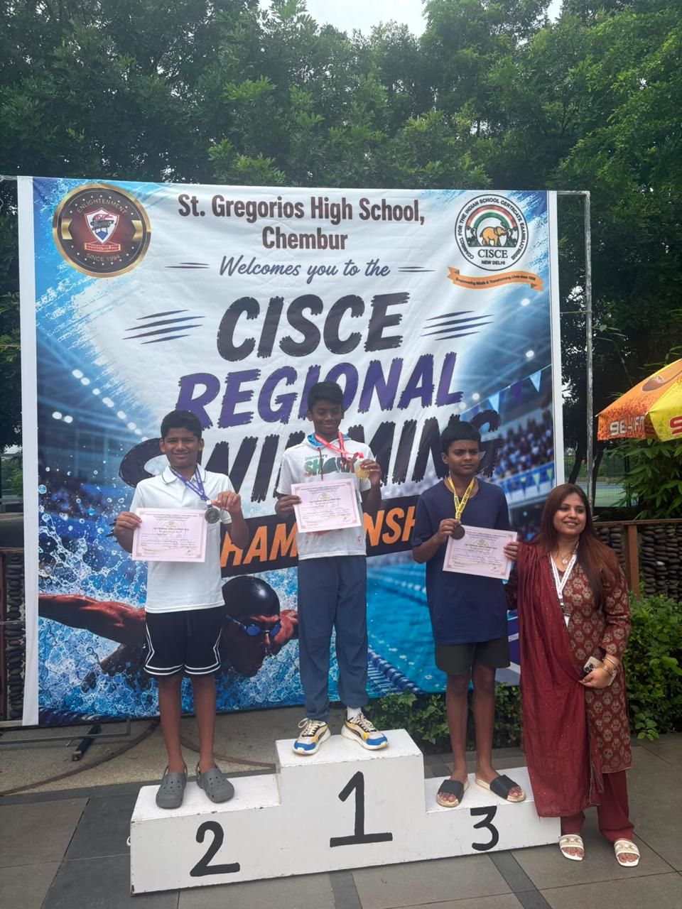 Silver Triumph for Ahaan at the CISCE Regional Swimming Competition