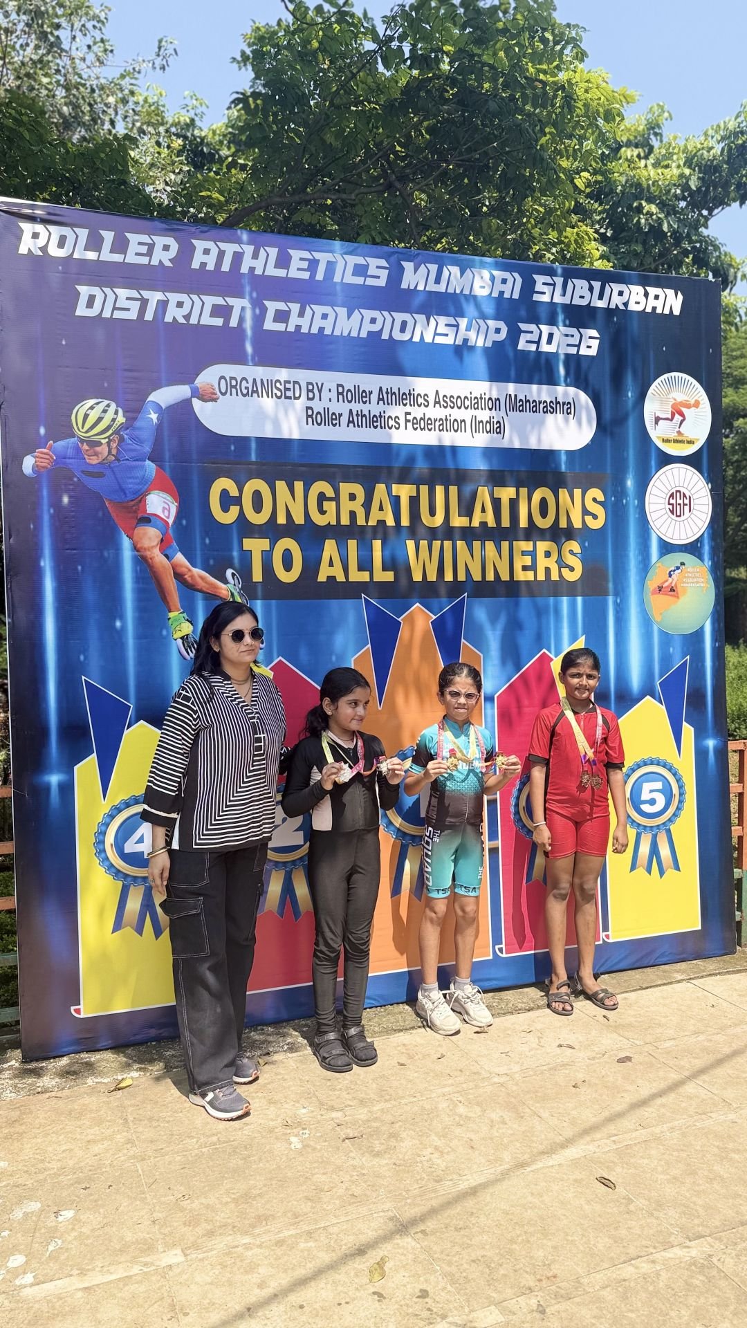 Double Gold for Avisha Parab at the Roller Athletics District Championship!